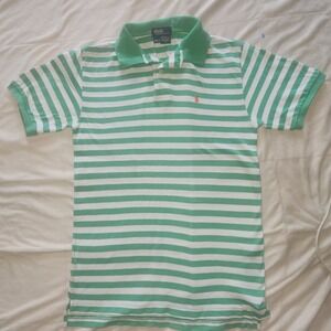 Polo Ralph Lauren Green & White short sleeve short. Size Medium Boys 12/14. EUC